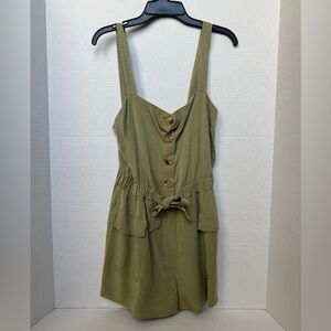 Bershka, Green Romper - Discountinued, size S
